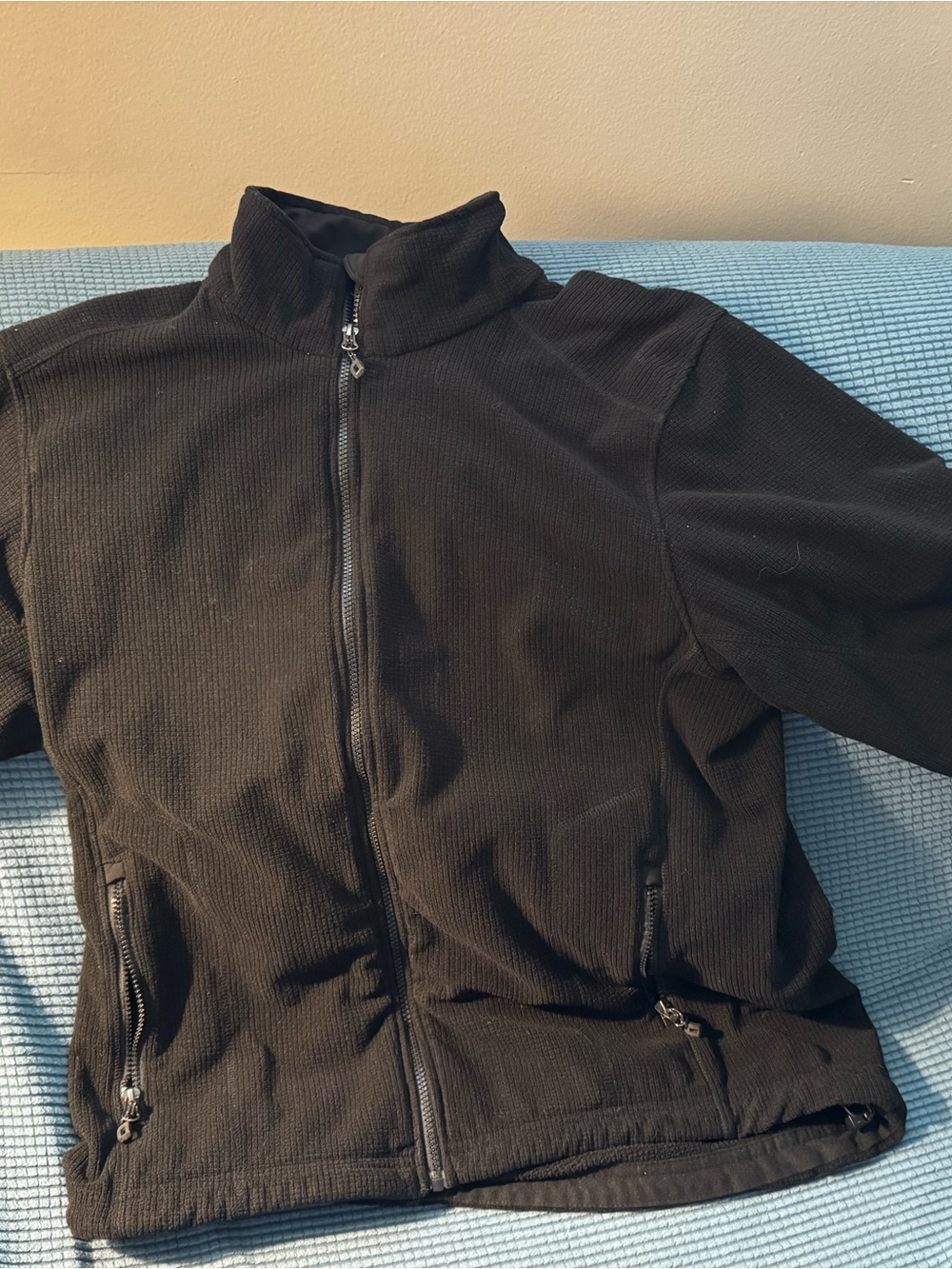 Men's Black Lightweight Full-Zip Jacket - Casual Layering